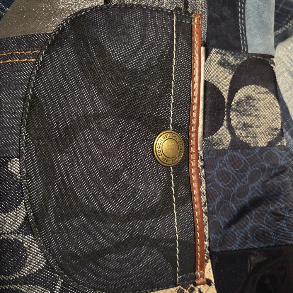 Patchwork Denim Shoulder Bag - image 11